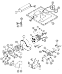 MOTOR DRIVE Diagram and Parts List for LDE9904ACE  Maytag Dryer