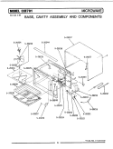 BASE & CAVITY ASSEMBLY - MICROWAVE Diagram and Parts List for LCCE701  Maytag Microwave Oven Combo