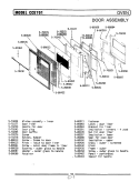 DOOR ASSEMBLY Diagram and Parts List for LCCE701  Maytag Microwave Oven Combo