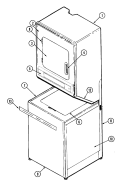 FRONT Diagram and Parts List for LSE9904ADL  Maytag Washer Dryer Combo