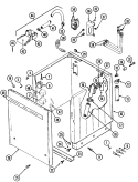 CABINET Diagram and Parts List for LSE9904ADL  Maytag Washer Dryer Combo