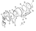 TUMBLER (LDE4914ACM & LDG4914AAM) Diagram and Parts List for LDE4914ACM  Maytag Dryer