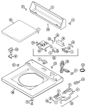 TOP Diagram and Parts List for LAT8705AAM  Maytag Washer