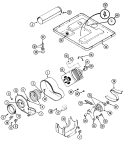 MOTOR DRIVE Diagram and Parts List for LDG7304EGE  Maytag Dryer