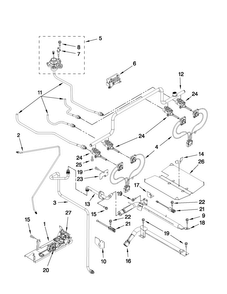 Manifold Parts Diagram and Parts List for JGS8850CDS02  Jenn-Air Range