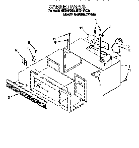 Cabinet Diagram and Parts List for MHE11RDQ6  Maytag Microwave