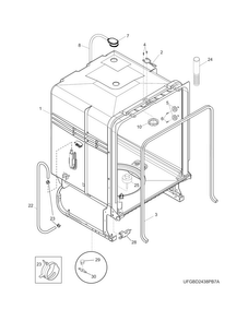 Tub Diagram and Parts List for CDB900NB5A  Crosley Dishwasher