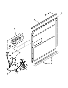 Inner Door Parts Diagram and Parts List for MDB8979SEZ0  Maytag Dishwasher