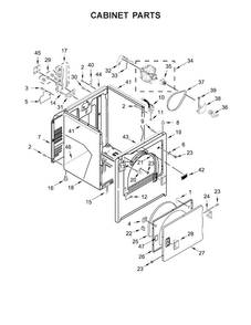 Cabinet Parts Diagram and Parts List for MEDX6STBW0  Maytag Dryer