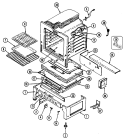 OVEN Diagram and Parts List for FCG2041W  Jenn-Air Range
