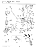 BASE, PUMP, MOTOR & COMPONENTS Diagram and Parts List for A1910  Maytag Washer