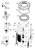 TUB Diagram and Parts List for LAT9704DAL  Maytag Washer