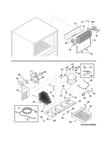 System Diagram and Parts List for CRT182HQW1  Crosley Refrigerator