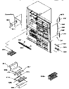 Door Handles And Accessories Diagram and Parts List for 67272-P1311001WW  Amana Refrigerator