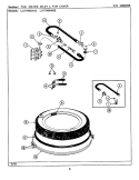TUB - WATER INLET & TUB COVER Diagram and Parts List for LAT9400AAE  Maytag Washer