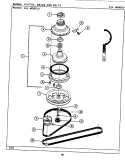 CLUTCH, BRAKE & BELTS Diagram and Parts List for LAT5910AAW  Maytag Washer