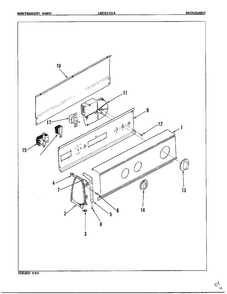 Part Location Diagram of 53-0366 Whirlpool NLACONTROL SHIELD