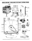 POWER UNIT & CENTER ASSEMBLY Diagram and Parts List for LA806  Maytag Washer