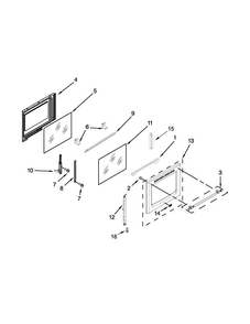 Door Parts Diagram and Parts List for MGR8800DS3  Maytag Range