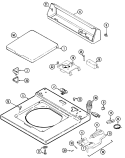 TOP Diagram and Parts List for LAT9904ABE  Maytag Washer