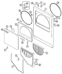 DOOR Diagram and Parts List for ADE20N3V  Admiral Dryer