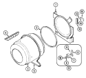 Part Location Diagram of WP31001747 Whirlpool Drum Felt Seal