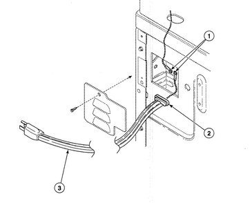 Power Cord Diagram and Parts List for SDG709QF  Speed Queen Dryer