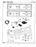 CONTROL PANEL Diagram and Parts List for LAT7500AIW  Maytag Washer