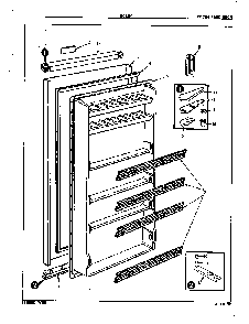 Fresh Food Door Diagram and Parts List for RC12H E8S00 Maytag Refrigerator