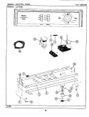 CONTROL PANEL Diagram and Parts List for LAT8100AAW  Maytag Washer