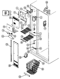 FREEZER COMPARTMENT Diagram and Parts List for JRSDE227B  Jenn-Air Refrigerator