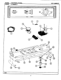 CONTROL PANEL Diagram and Parts List for LAT8608AAW  Maytag Washer