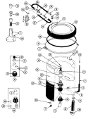 TUB Diagram and Parts List for LAT8600AAE  Maytag Washer