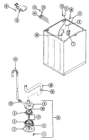 MOTOR & PUMP Diagram and Parts List for AW20N2V  Admiral Washer