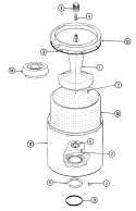TUB Diagram and Parts List for LWN204VC  Norge Washer
