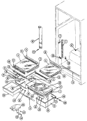 SHELVES & ACCESSORIES Diagram and Parts List for RTF1900CAL  Maytag Refrigerator