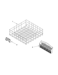 Lower Rack Parts Diagram and Parts List for MDB7749SBB1  Maytag Dishwasher