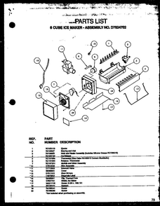 Section 13 Diagram and Parts List for TZ20QL-P1156201WL  Amana Refrigerator