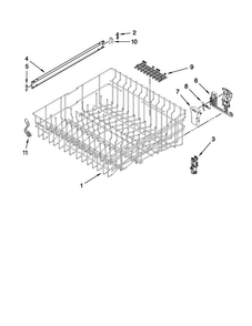 Upper Rack And Track Parts Diagram and Parts List for MDB8959SAS0  Maytag Dishwasher