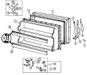 FREEZER DOOR Diagram and Parts List for CT19X3A  Crosley Refrigerator