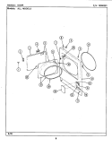 DOOR Diagram and Parts List for LDE7480ACW  Maytag Dryer