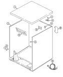 CABINET Diagram and Parts List for YE204LW  Magic Chef Dryer