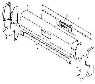 Backguard Assembly Diagram and Parts List for RLN345UW P1142389NW Caloric Range