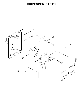 Dispenser parts Diagram and Parts List for MSS25C4MGK03  Maytag Refrigerator
