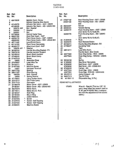 Vacuum Page 2 Diagram and Parts List for U3345-900  Hoover Upright Vacuum