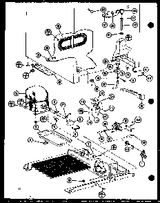 Compressor Diagram and Parts List for SLDI25F-P7642103W  Amana Refrigerator