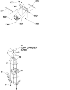 Evaporator Fan Shroud & Motor Assy Diagram and Parts List for SRD528VE-P1320402WE  Amana Refrigerator