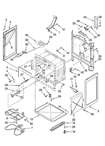 Chassis Parts Diagram and Parts List for AER5844VAS0  Amana Range