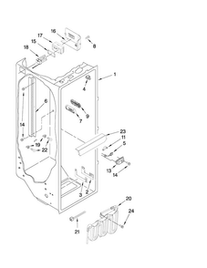 Refrigerator Liner Parts Diagram and Parts List for JCD2595WES02  Jenn-Air Refrigerator