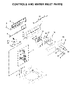 Controls and water inlet parts Diagram and Parts List for MVWP576KW1  Maytag Washer